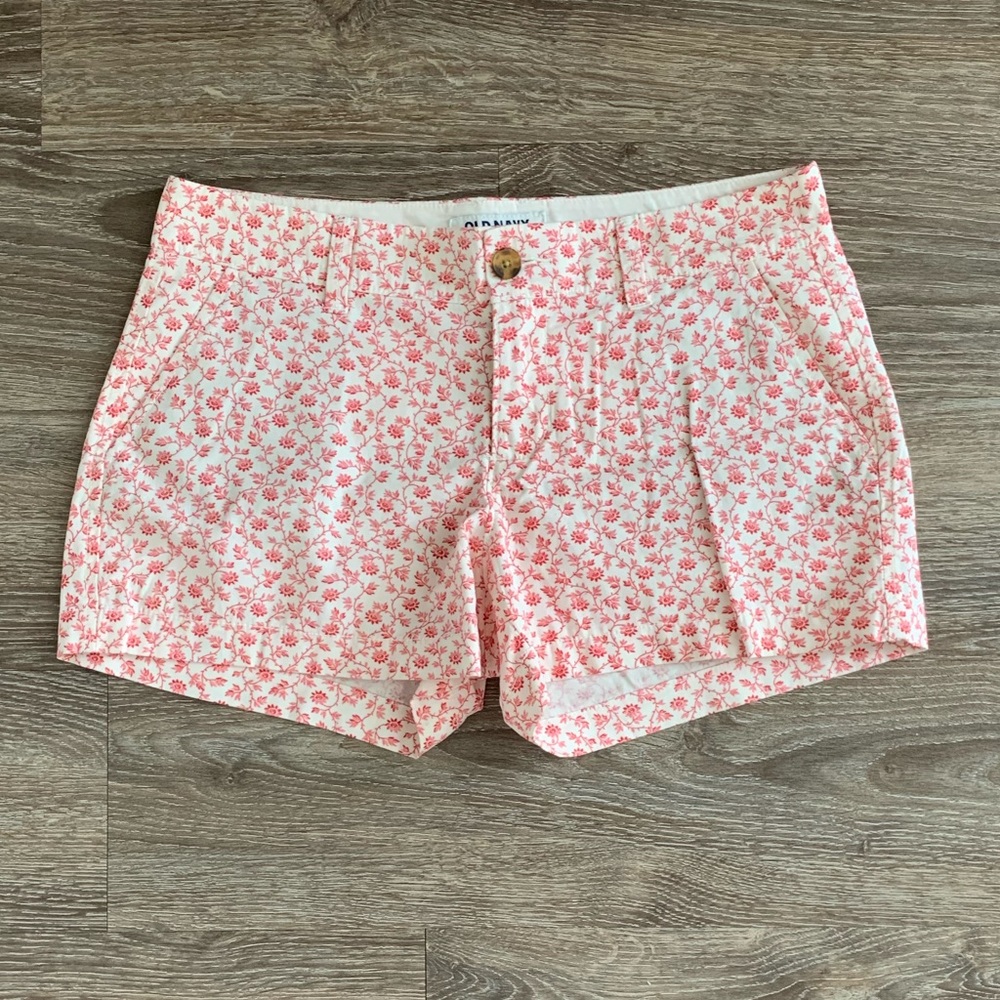 Old Navy Red Floral Shorts